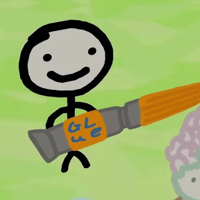 Gluer, a stickman holding a glue gun, from the developer's Day 8 unit reveal